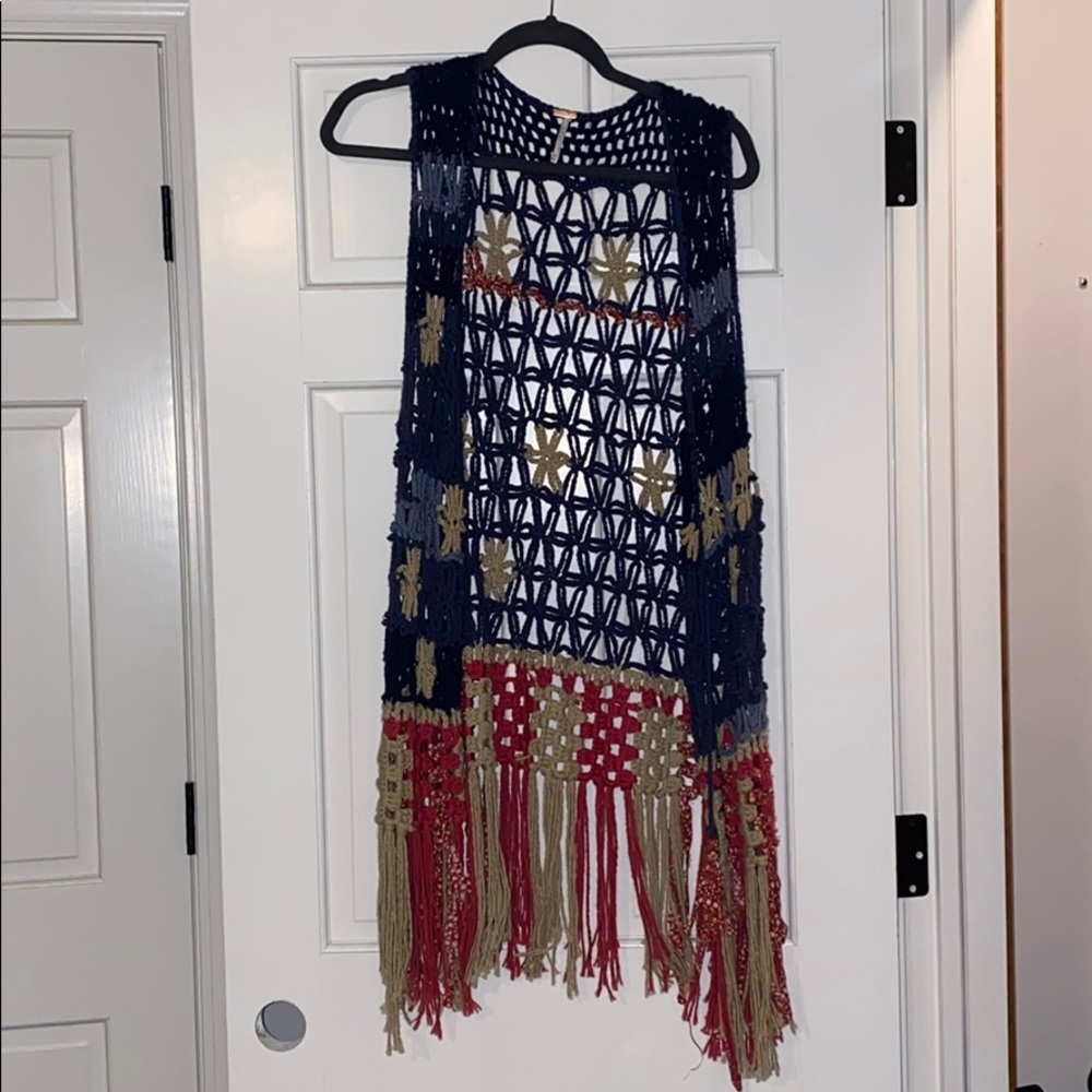 Free people crocheted vest